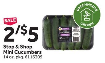 Stop&Shop Stop & shop mini cucumbers offer