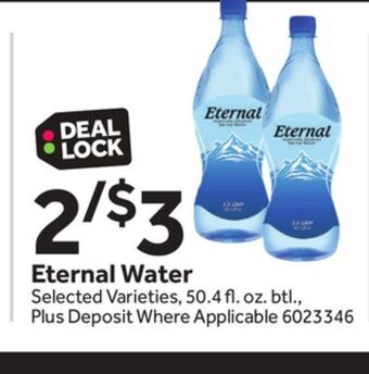 Stop&Shop Eternal water offer