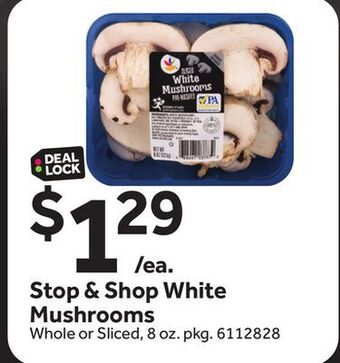 Stop&Shop Stop & shop white mushrooms offer