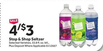 Stop&Shop Stop & shop seltzer offer