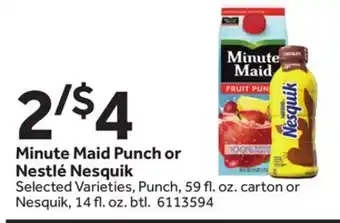 Stop&Shop Minute maid punch or nestlé nesquik offer