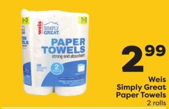Weis Markets Weis simply great paper towels offer