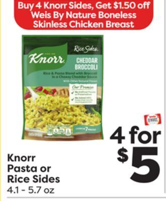 Weis Markets Knorr pasta or rice sides offer