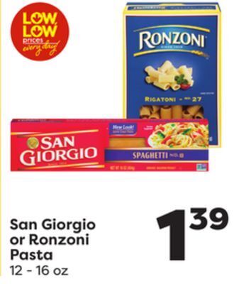 Weis Markets San giorgio or ronzoni pasta offer