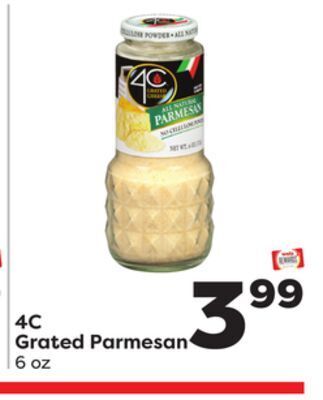 Weis Markets 4c grated parmesan offer