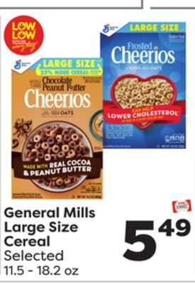 Weis Markets General mills large size cereal offer