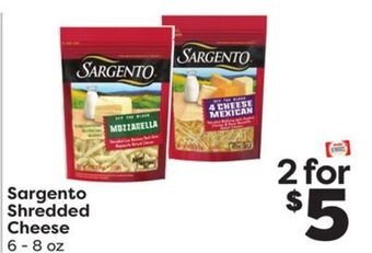 Weis Markets Sargento shredded cheese offer