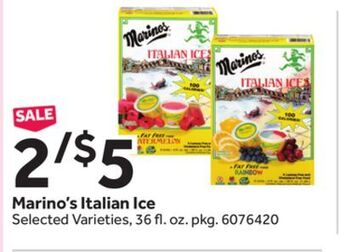 Stop&Shop Marino's italian ice offer