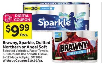 Stop&Shop Brawny, sparkle, quilted northern or angel soft offer