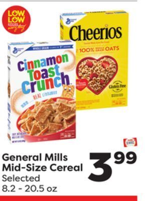 Weis Markets General mills mid-size cereal offer