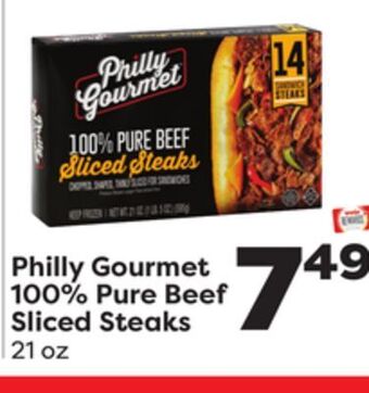 Weis Markets Philly gourmet 100% pure beef sliced steaks offer