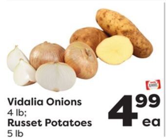 Weis Markets Vidalia onions 4 lb russet potatoes 5 lb offer