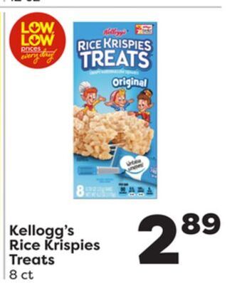 Weis Markets Kellogg's rice krispies treats offer