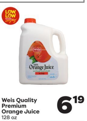 Weis Markets Weis quality premium orange juice offer