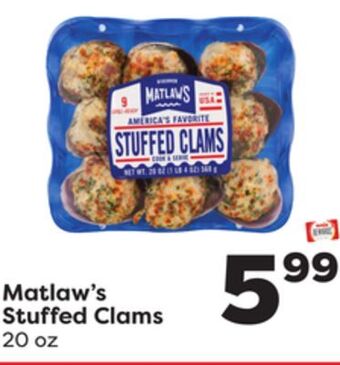 Weis Markets Matlaw's stuffed clams offer