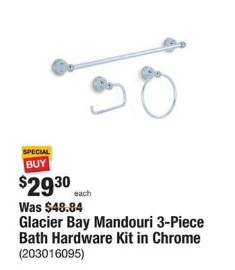 The Home Depot Glacier bay mandouri 3-piece bath hardware kit in chrome offer