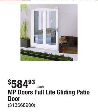 The Home Depot Mp doors full lite gliding patio door offer