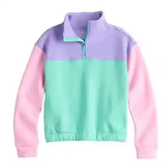 Kohl's Girls 7-20 tek gear® ultrasoft fleece 1/4 zip pullover in regular & plus offer