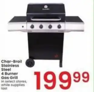 Albertsons Char-Broil Stainless Steel 4 Burner Gas Grill offer