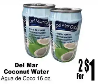 Del Mar Coconut Water Agua de Coco 16 oz.