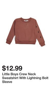 TJ Maxx Little boys crew neck sweatshirt with lightning bolt sleeve offer