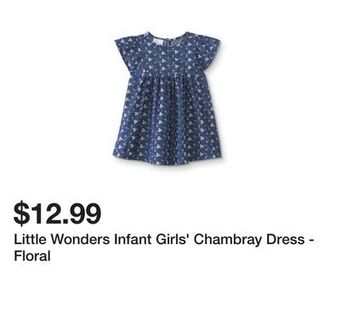 Kmart Little wonders infant girls' chambray dress - floral offer