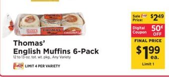 ShopRite English muffins 6-pack offer