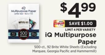ShopRite Multipurpose paper offer