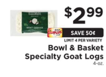 ShopRite Specialty goat logs offer