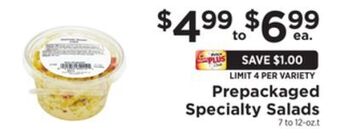 ShopRite Prepackaged specialty salads offer