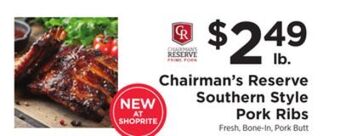 ShopRite Southern style pork ribs offer
