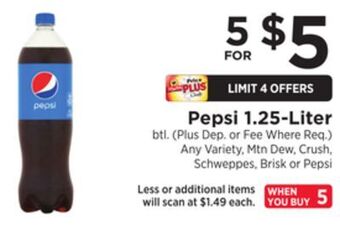 ShopRite 1.25-liter offer