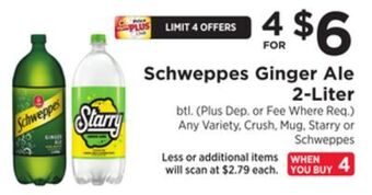 ShopRite Ginger ale 2-liter offer