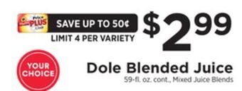 ShopRite Blended juice offer