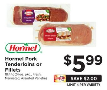 ShopRite Pork tenderloins or fillets offer