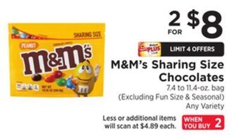 ShopRite Sharing size chocolates offer