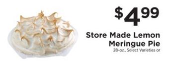 ShopRite Store made lemon meringue pie offer