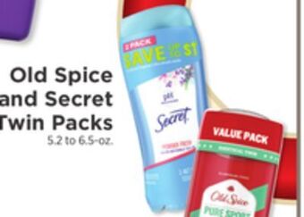 ShopRite Old spice and secret twin packs offer