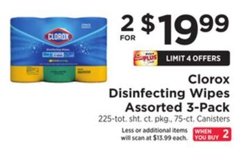 ShopRite Disinfecting wipes assorted 3-pack offer