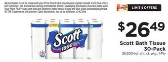 ShopRite Bath tissue 30-pack offer