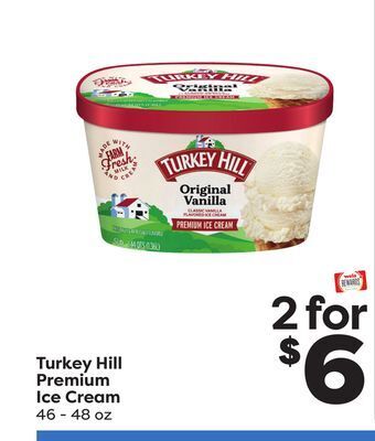 Weis Markets Turkey hill premium ice cream offer