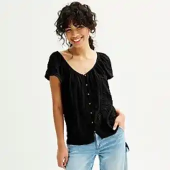 Kohl's Juniors' rewind flutter sleeve top offer