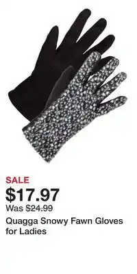 Quagga snowy fawn gloves for ladies