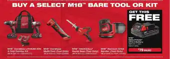 Fastenal M18 Cordeless Lithium-ion 2-tool Combo Kit, M18 Cordless Multi-tool, M18 Hackzall Recip Saw, M18 Random Orbit Sander, M18 Red offer