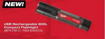 Fastenal Usb Rechargeable 800l Compact Flashlight offer