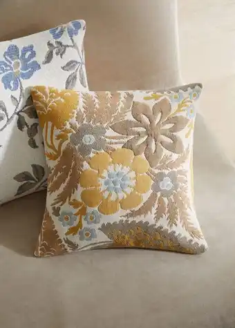Mango Floral embroidered cushion cover offer