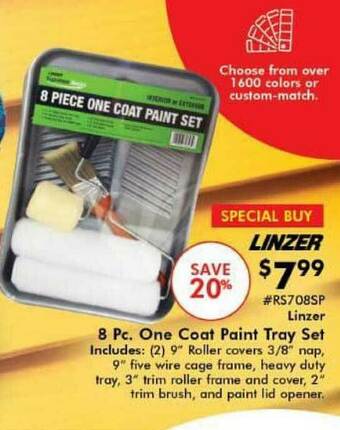 Valu Home Centers Linzer 8 Pc. One Coat Paint Tray Set offer