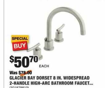 The Home Depot Glacier Bay Dorset 8 In. Widespread 2-handle High-arc Bathroom Faucet... offer