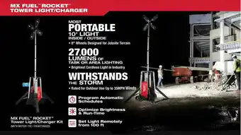 Fastenal Mx Fuel Rocket Tower Light - Charger offer