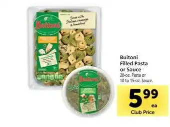 Vons Buitoni Filled Pasta Or Sauce offer